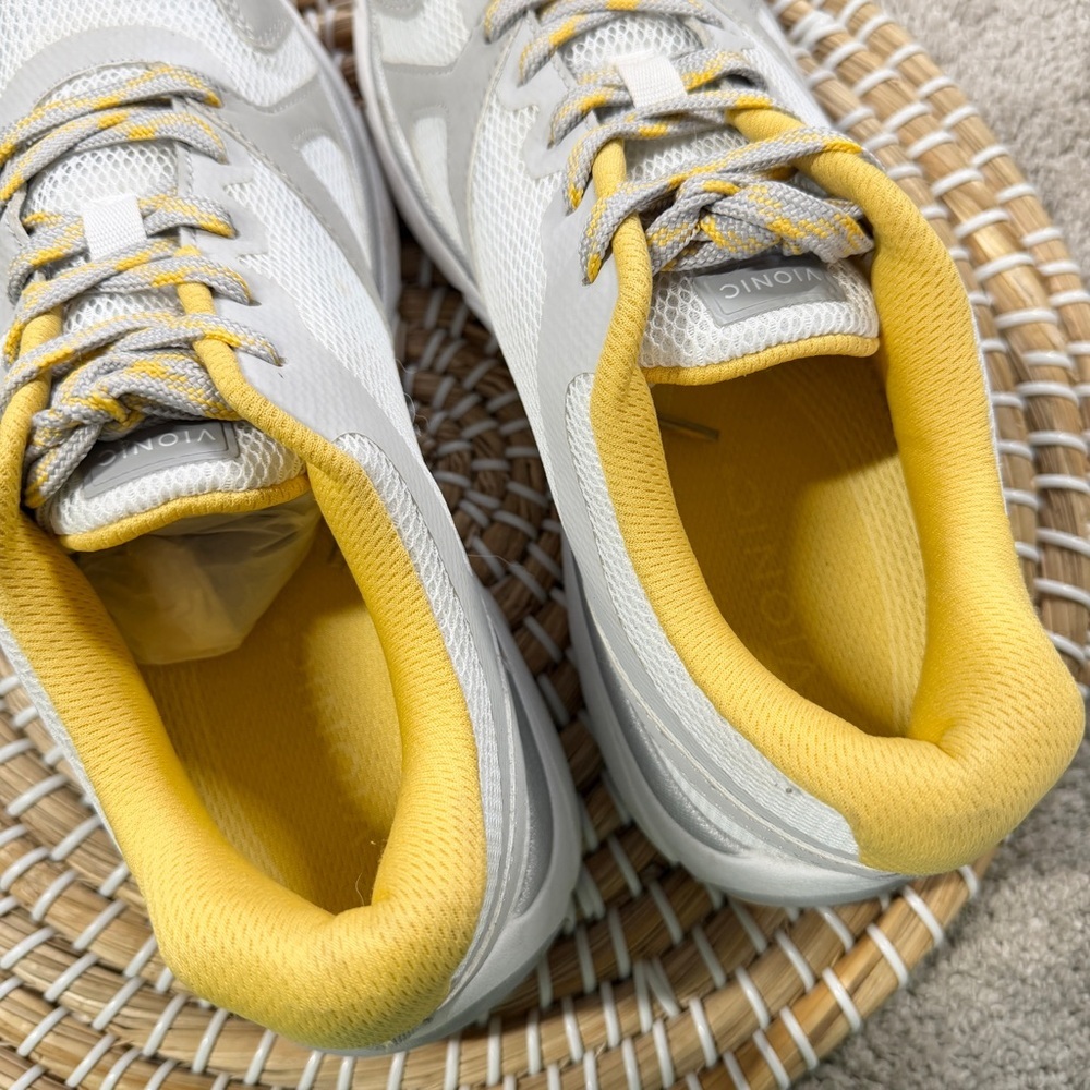 Vionic Women’s Tokyo Fitness Sneakers Walking Shoes Comfort in Yellow White 9 - Picture 6 of 12